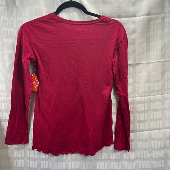 WONDER NATION GIRLS SHIRT SIZE L (10-12) COLOR RED LONG SLEEVE - Picture 12 of 12